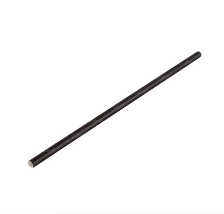 Bombilla de Papel Negra 6mm Biodegradable (1x1000 un)